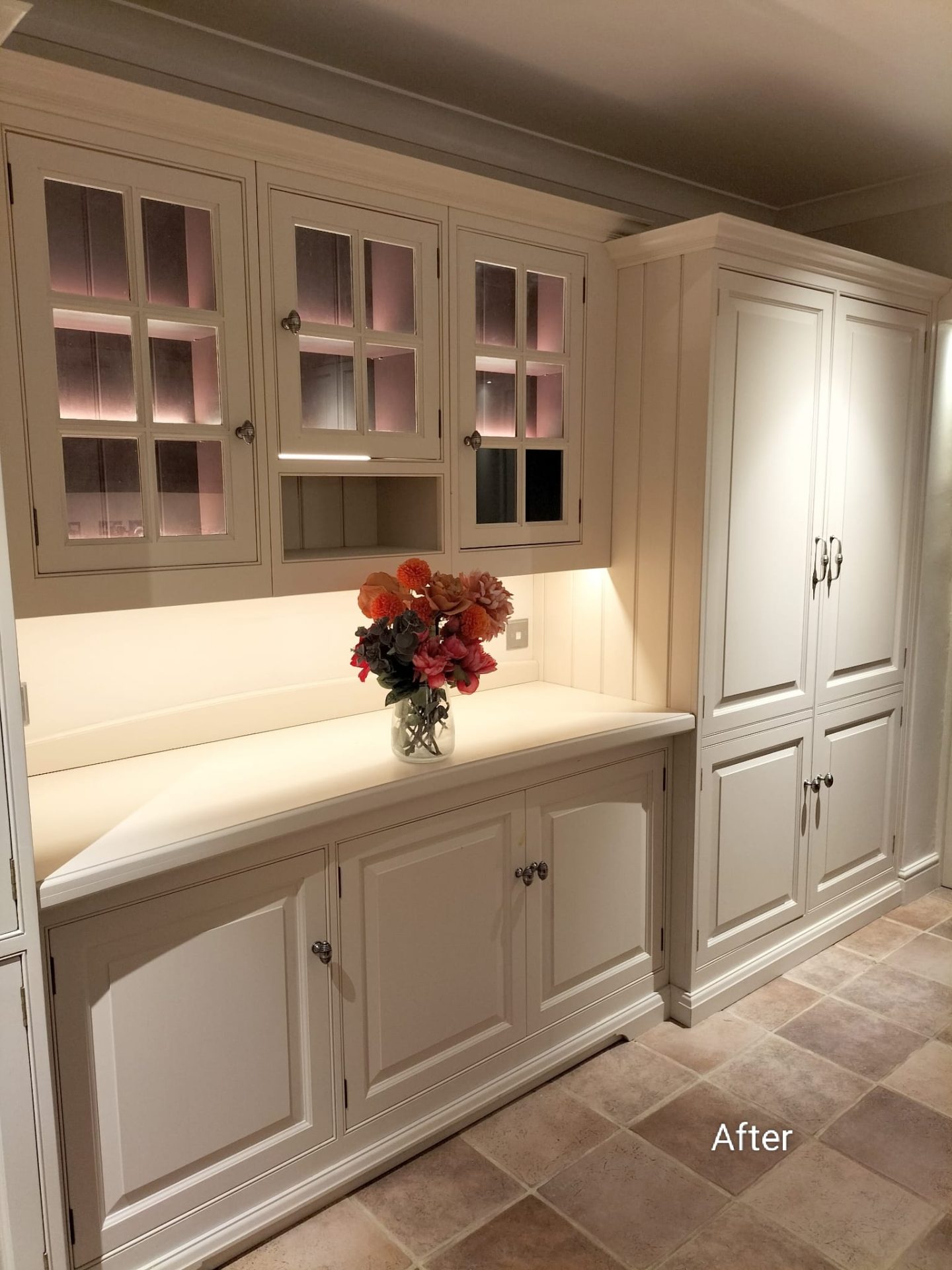 Sprayed kitchen cabinets in Romsey SO51, Hampshire — after kitchen respray by Kitchen Decorators