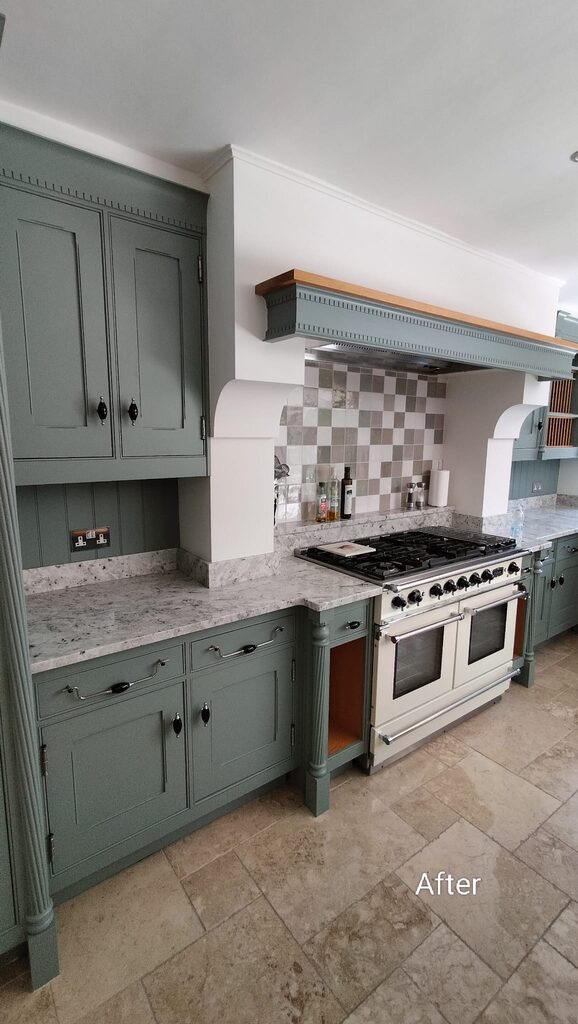 Sprayed kitchen cabinets in Winchester, Hampshire — after kitchen respray by Kitchen Decorators