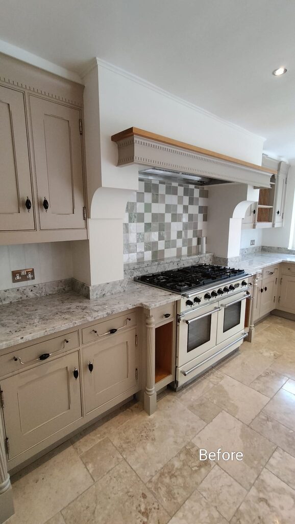 Kitchen in Winchester, Hampshire before respraying