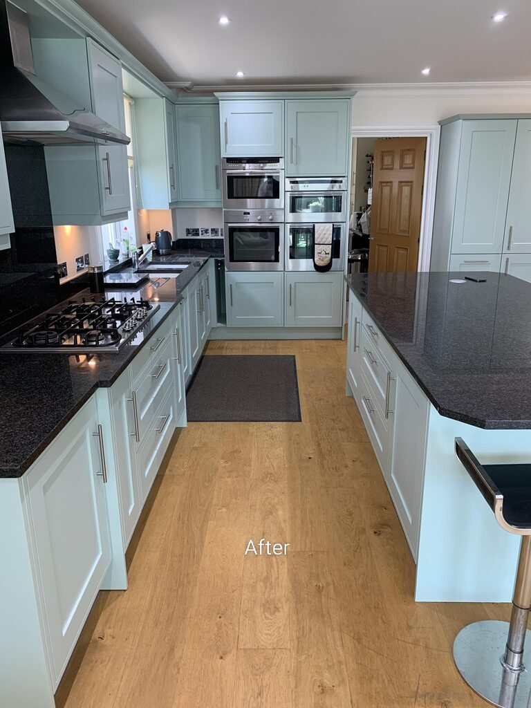 Sprayed kitchen cabinets in Chandler's Ford SO53, Hampshire — after kitchen respray by Kitchen Decorators