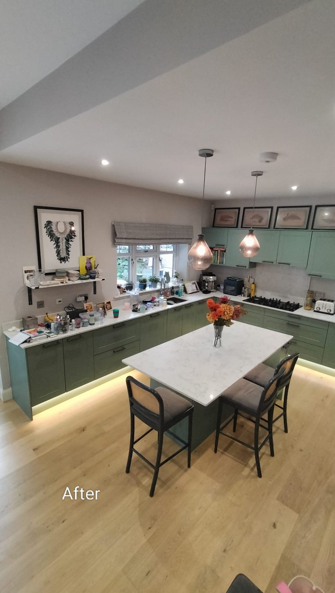 Sprayed kitchen cabinets in Southampton SO14, Hampshire — after kitchen respray by Kitchen Decorators