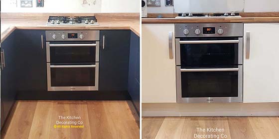 Kitchen Respray Winchester SO21, Hampshire Colour Farrow & Ball Off Black Respraying Cabinet Painting painters
