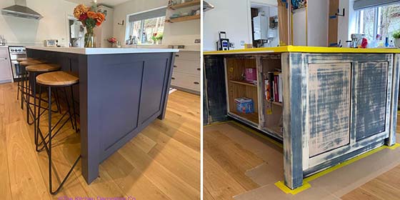 Kitchen Respray Southampton Hampshire SO14 Colour Farrow and Ball Paen Black Resprayers Respraying Cabinet Painting painters