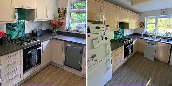 Kitchen Respray Farnham GU10 Hampshire Colour Dulux Cashmere Respraying Cabinet Painting painters