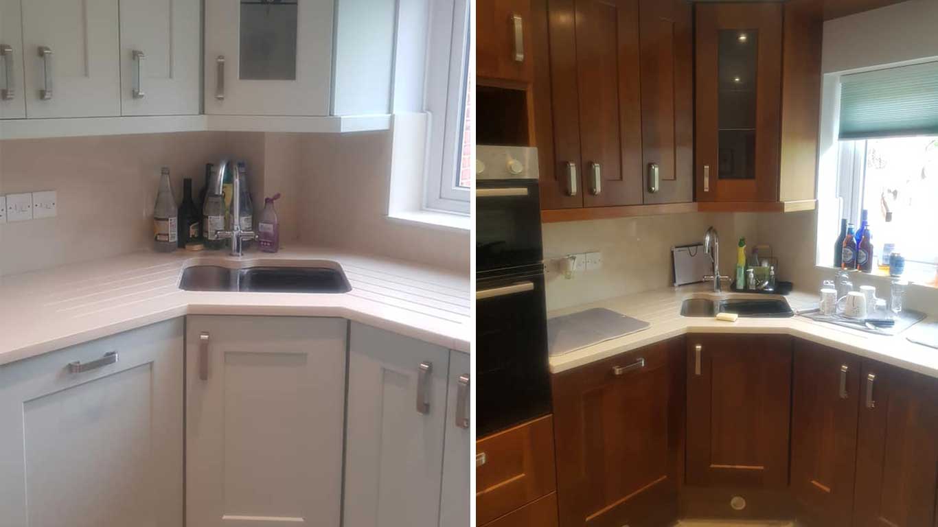 Kitchen Respray Fareham PO13 Hampshire Colour Little Greenes Salix Respraying Cabinet Painting painters