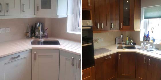 Kitchen Respray Fareham PO13 Hampshire Colour Little Greenes Salix Respraying Cabinet Painting painters