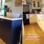 Kitchen Respray Winchester, Hampshire SO21 Colour Little Greenes Docks Blue Respraying Cabinet Painting painters resprayers
