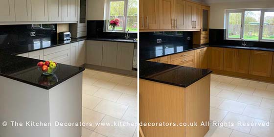 Kitchen Respray Basingstoke, Hampshire RG21 Colour Little Greenes French Dark Grey Respraying Cabinet Painting painters