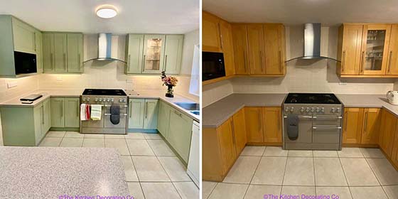 Kitchen Respray Andover SP21 Hampshire Colour Little Greenes Normandy Grey Respraying Cabinet Painting painters resprayers