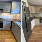 Kitchen Respray Petersfield, Hampshire GU31 Colour Dulux River Bed Respraying Cabinet Painting painters