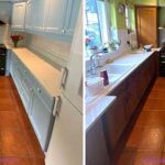 Kitchen Respray Andover, Hampshire SP21 Colour Dulux Summer Rain Respraying Cabinet Painting painters