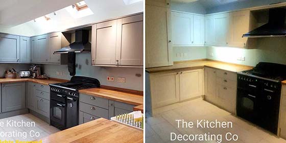 Kitchen Respray Southampton SO14 Hampshire Farrow and Ball Plummet Respraying Cabinet Painting painters