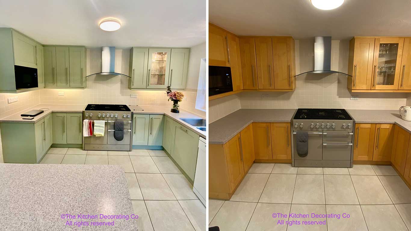 Kitchen Respray Andover SP21 Hampshire Colour Little Greenes Normandy Grey Respraying Cabinet Painting painters resprayers