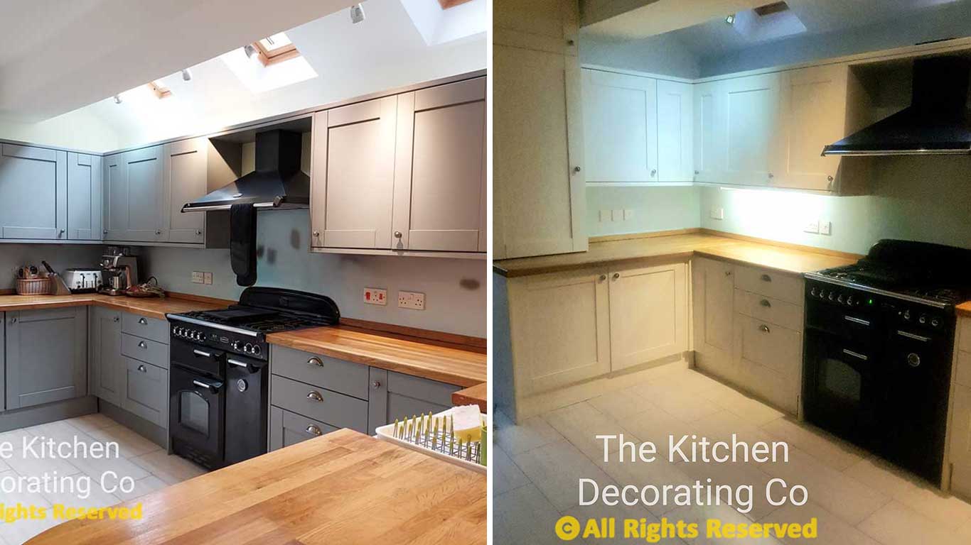Kitchen Respray Southampton SO14 Hampshire Farrow and Ball Plummet Respraying Cabinet Painting painters
